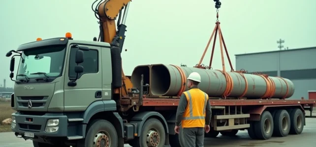 Tout savoir sur le transport en camion plateau avec grue pour charges lourdes