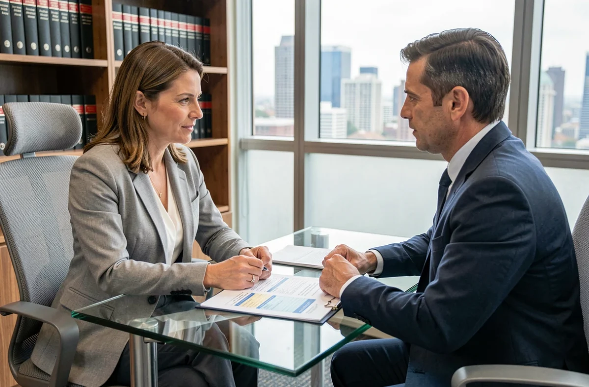 Propriétaire en consultation avec un conseiller fiscal pour optimiser l'imposition de ses revenus locatifs meublés