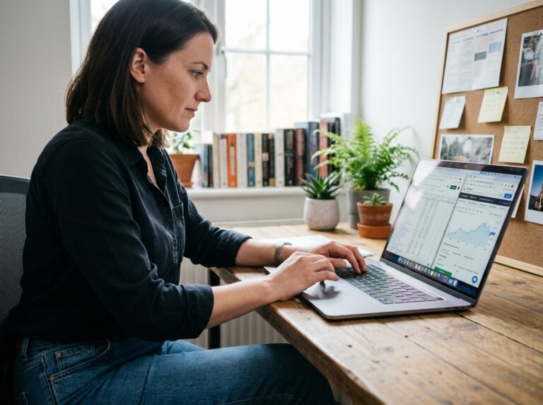 Femme d affaires travaillant sur un ordinateur dans un bureau moderne